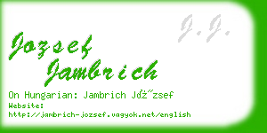 jozsef jambrich business card